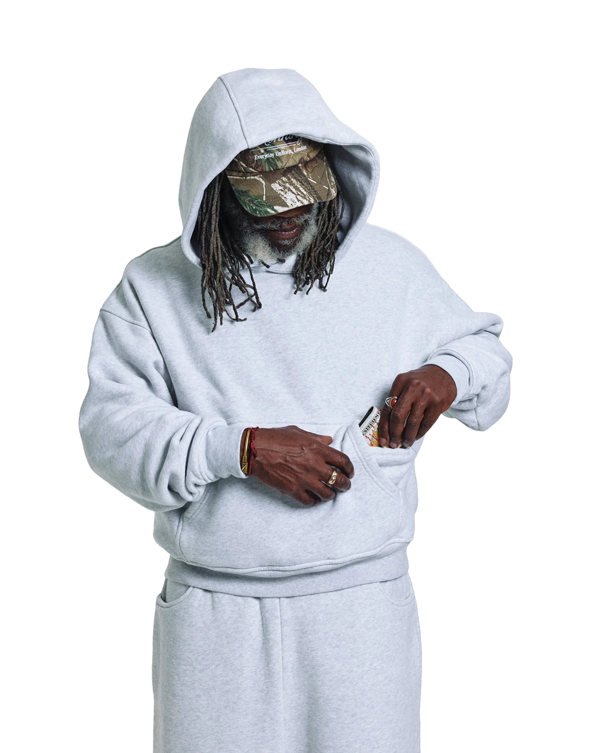V1 HOODIE (GREY MARL)
