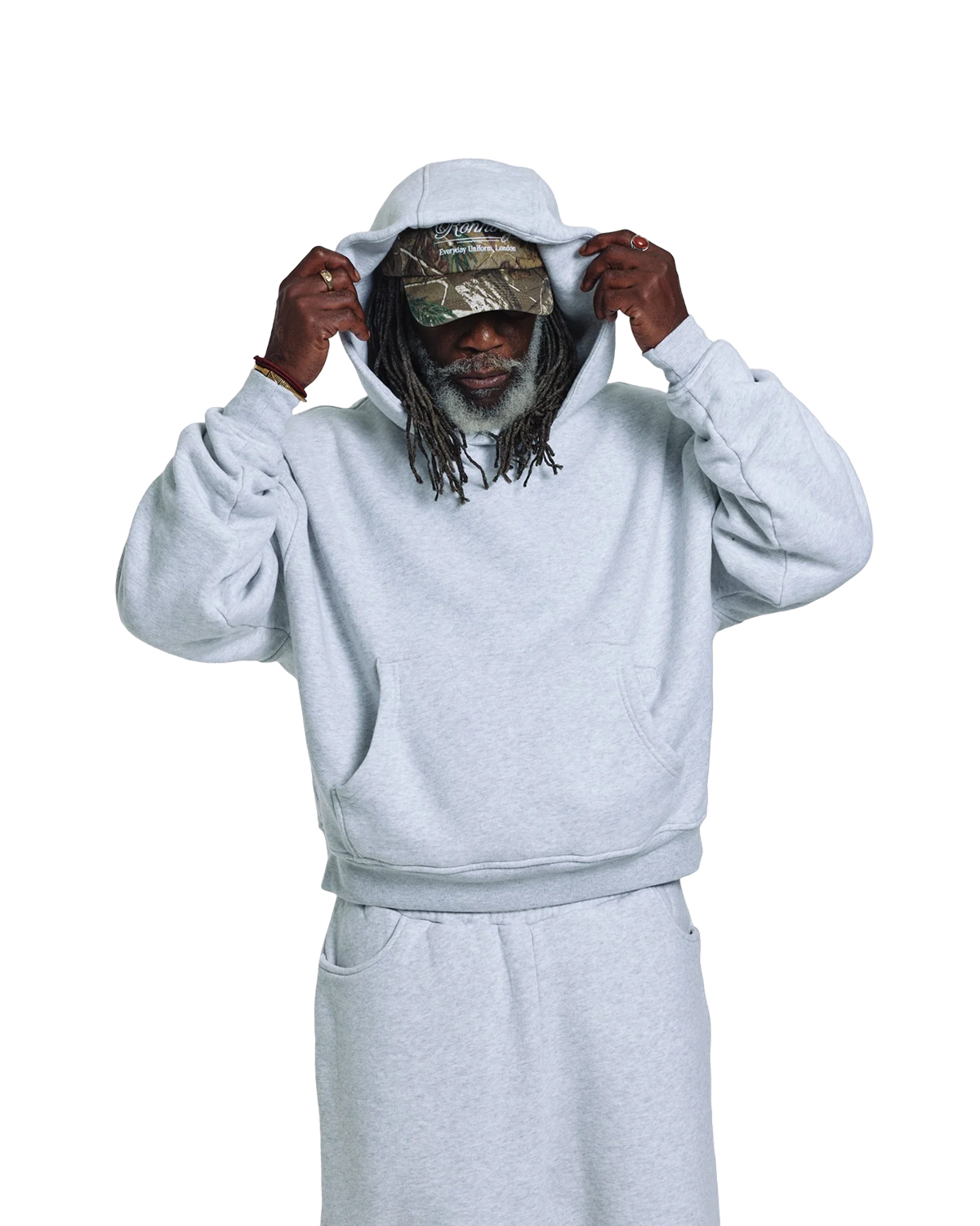 V1 HOODIE (GREY MARL)