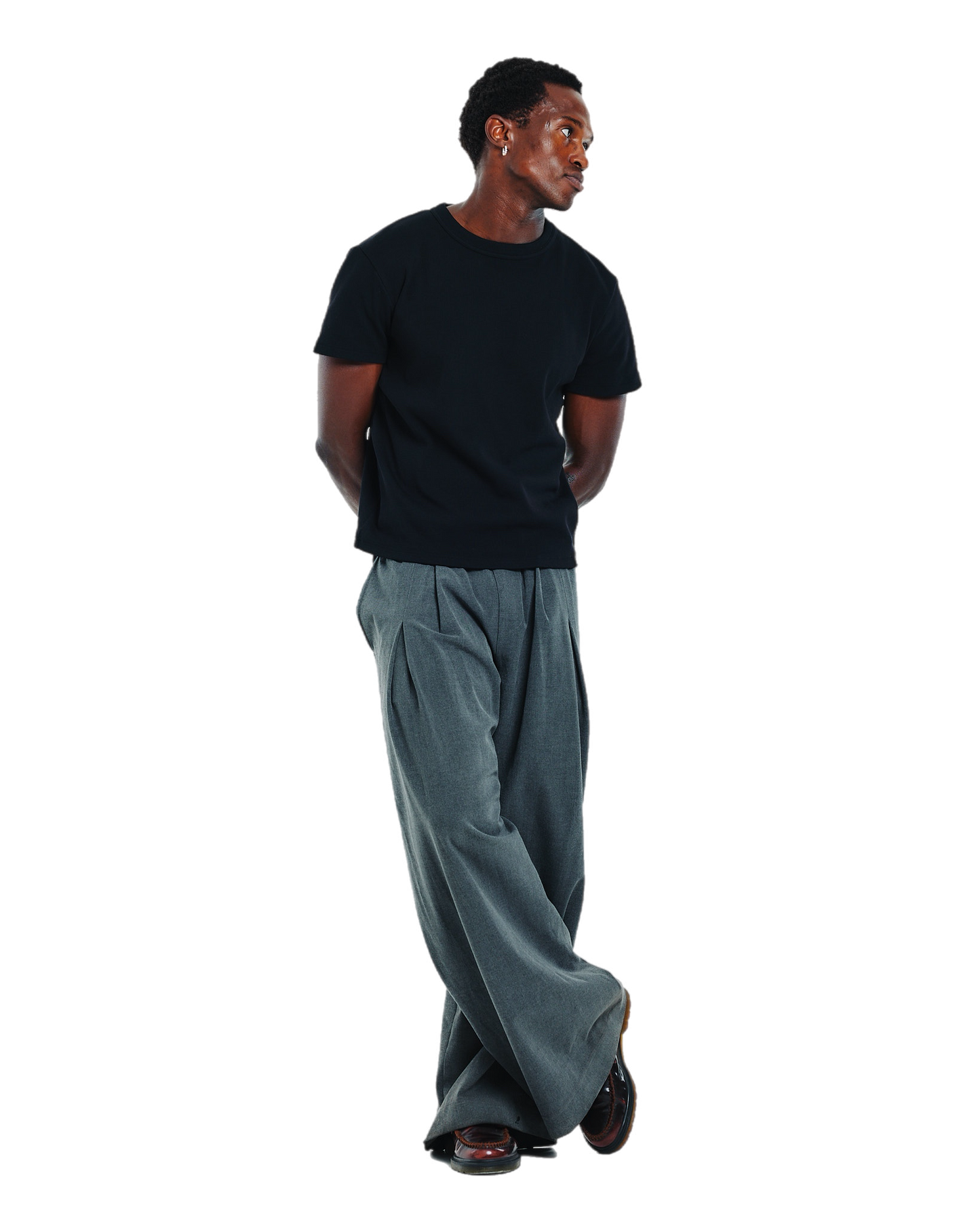 Ribbed t-shirt (black)
