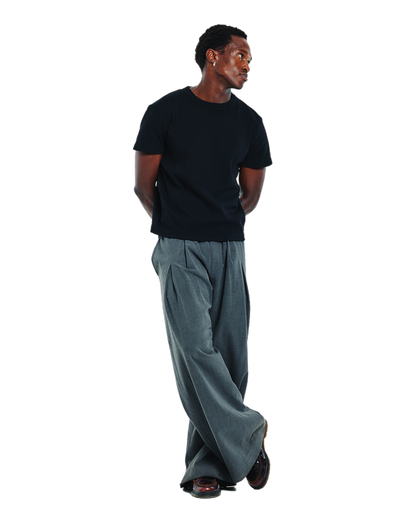 Ribbed t-shirt (black)