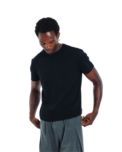 Ribbed t-shirt (black)