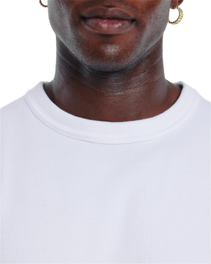 Ribbed t-shirt (white)