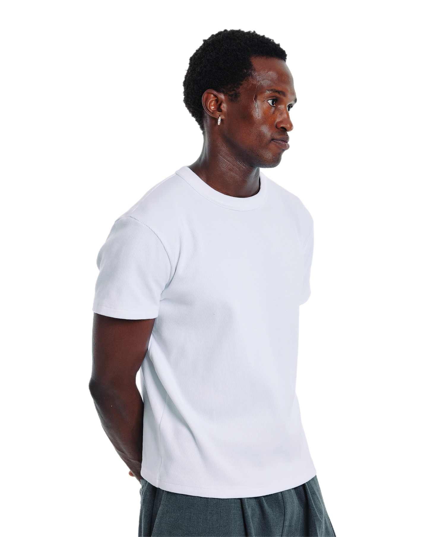 Ribbed t-shirt (white)