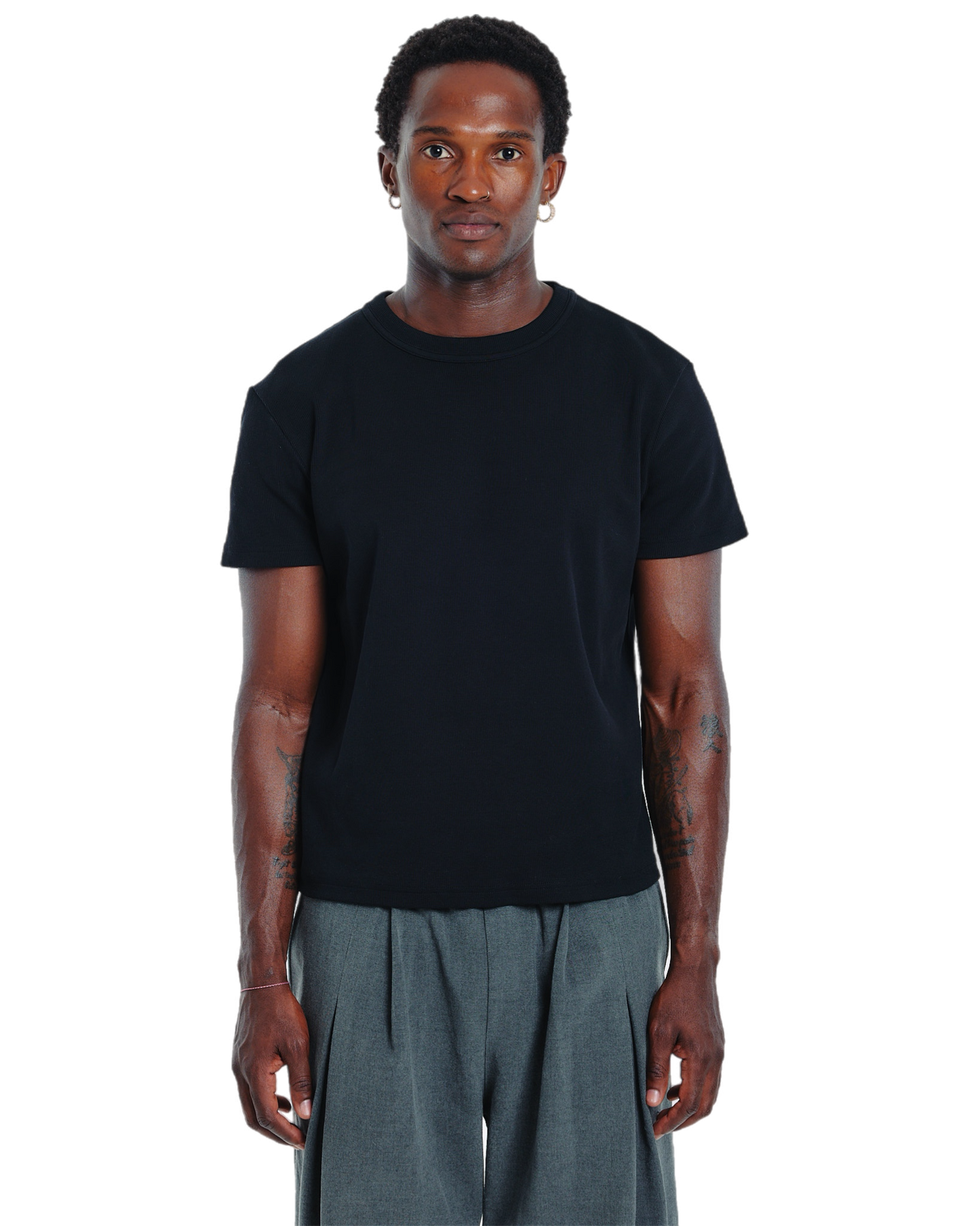 Ribbed t-shirt (black)